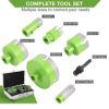 7-Piece Diamond Hole Saw Kit, Diamond Core Drill Bits Set(25-100mm+25F+SDS Adapter) Tile Hole Saw Kit Vacuum Brazed Core Drill Bits for Glass Marble P