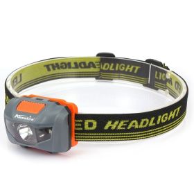 AloneFire HP30 3W Red White LED Lightweight Light; AAA Battery Headlamp; Portable Headlight For Outdoor Fishing Camping & Climbing (Color: GRAY, Items: White)